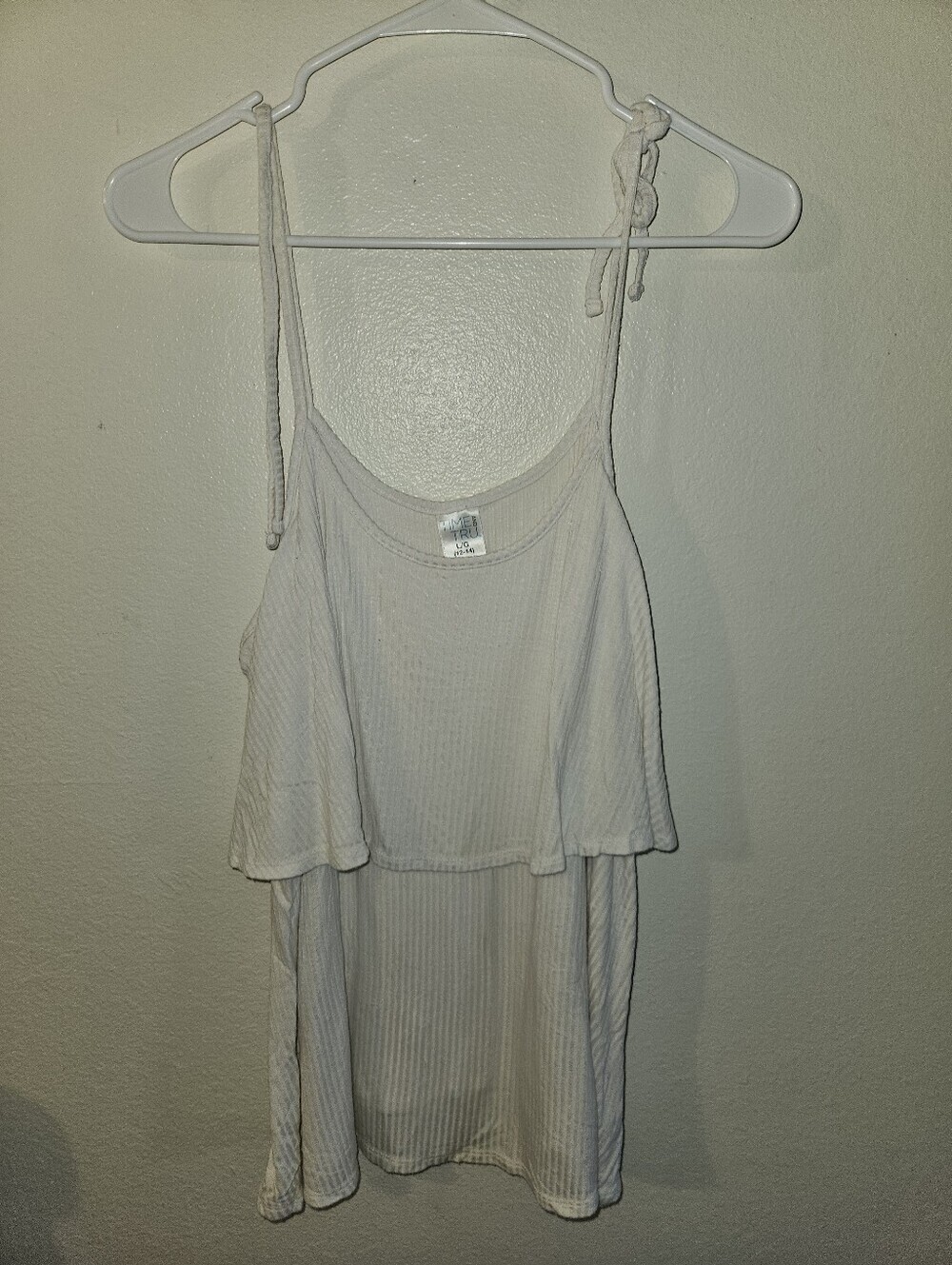 Time & Tru Womans White Tank Top Size L